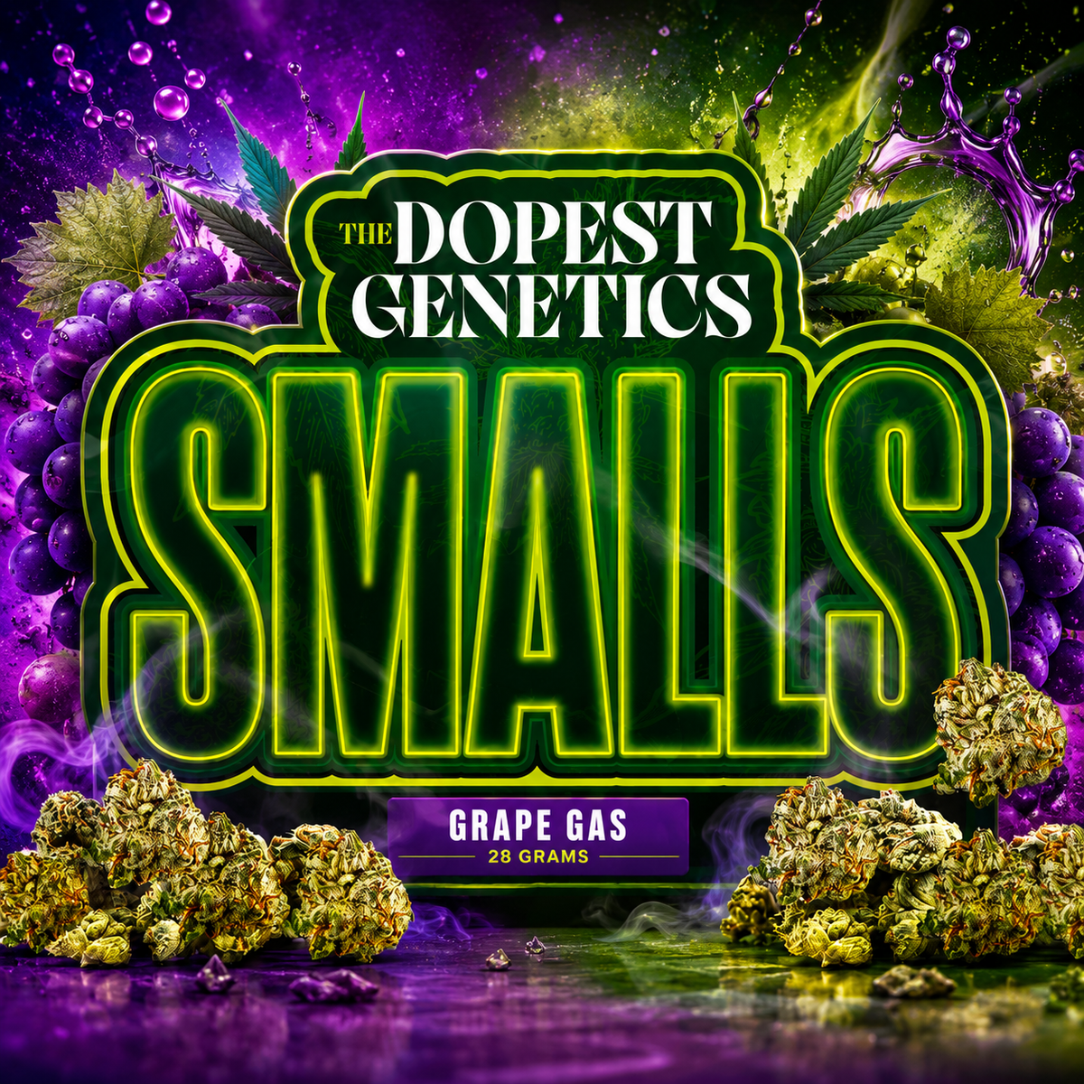 SMALLS Grape Gas Hybrid Flower 28 grams | The Dopest