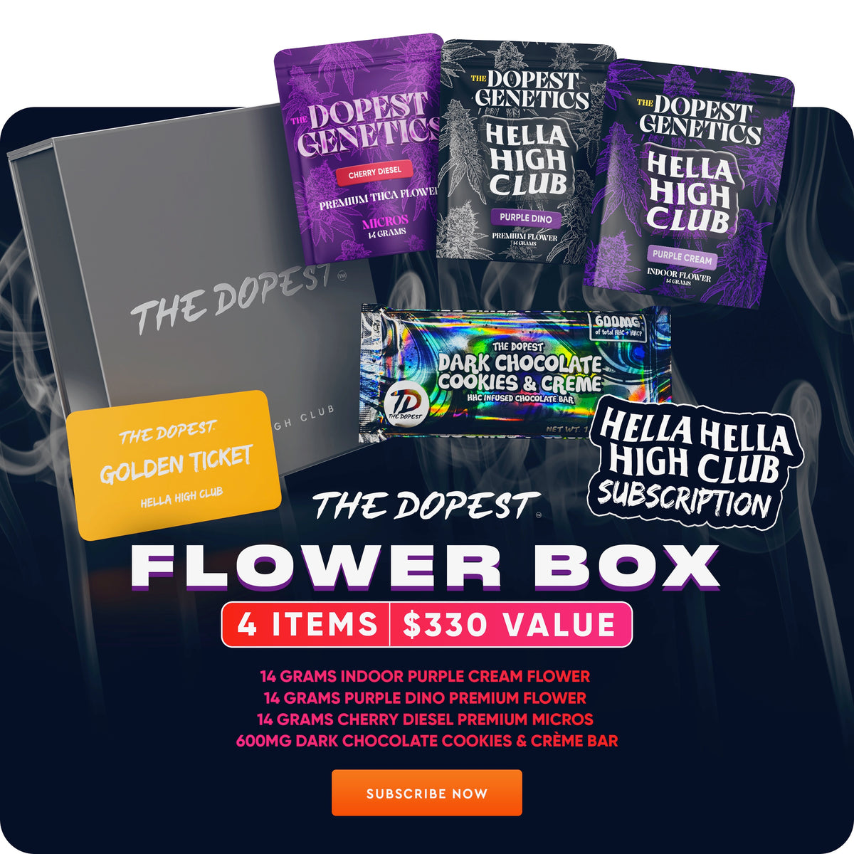 What Does The Dopest Shop Packaging Look Like Hella High Club Flower Box Subscription | The Dopest