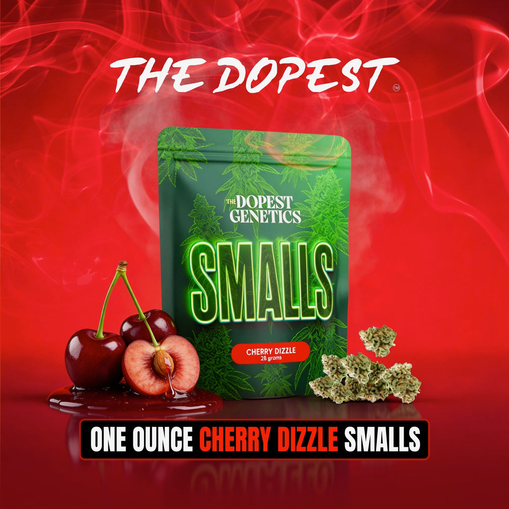 Smalls: Cherry Drizzle Hybrid flower 28 grams | The Dopest