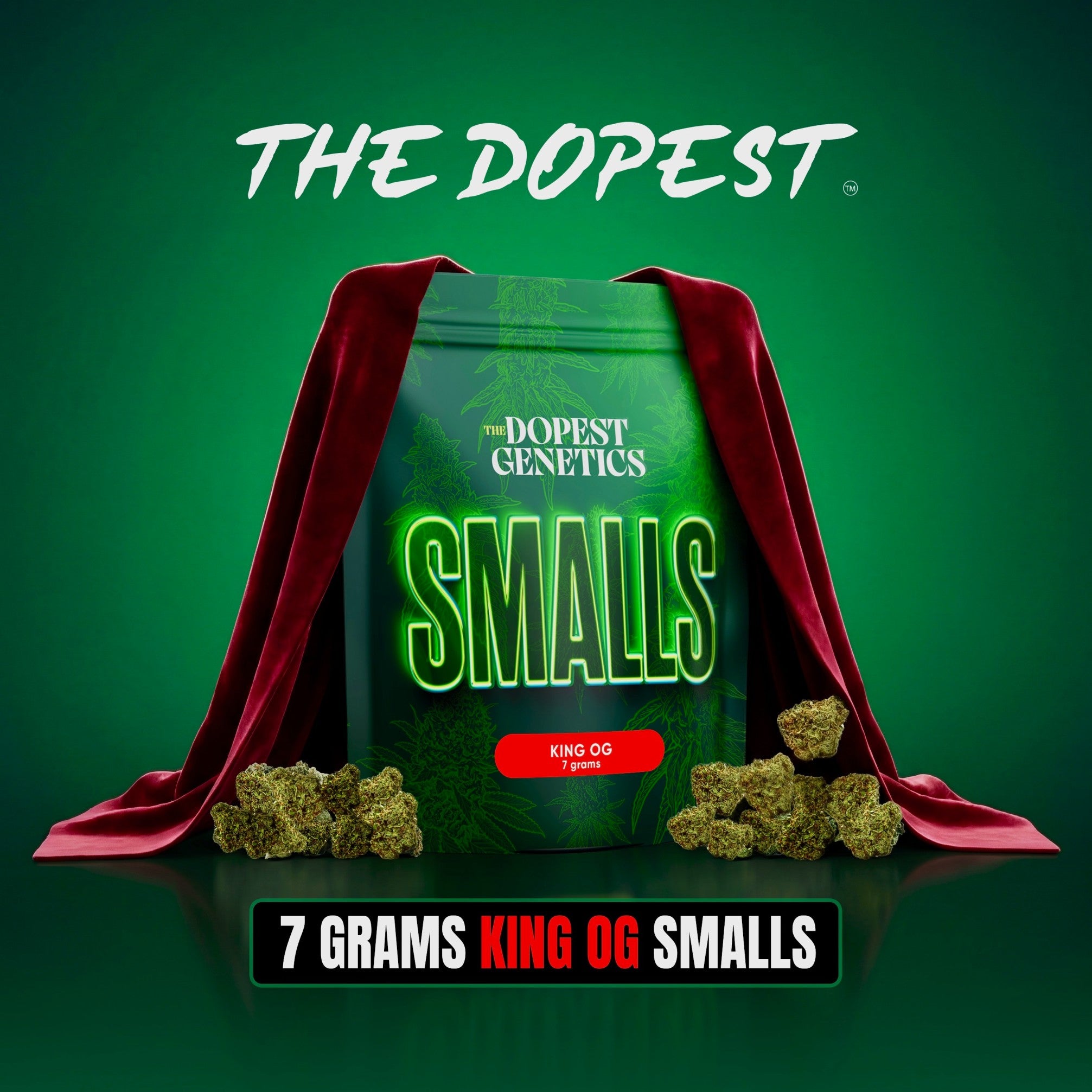 Smalls: King OG Hybrid flower 7 grams | The Dopest