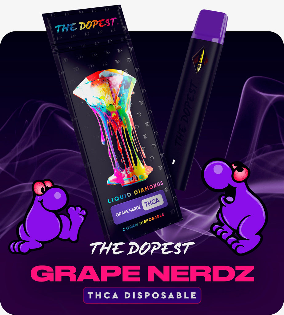 Grape Nerdz 2G THCA Liquid Diamonds Hybrid Disposable