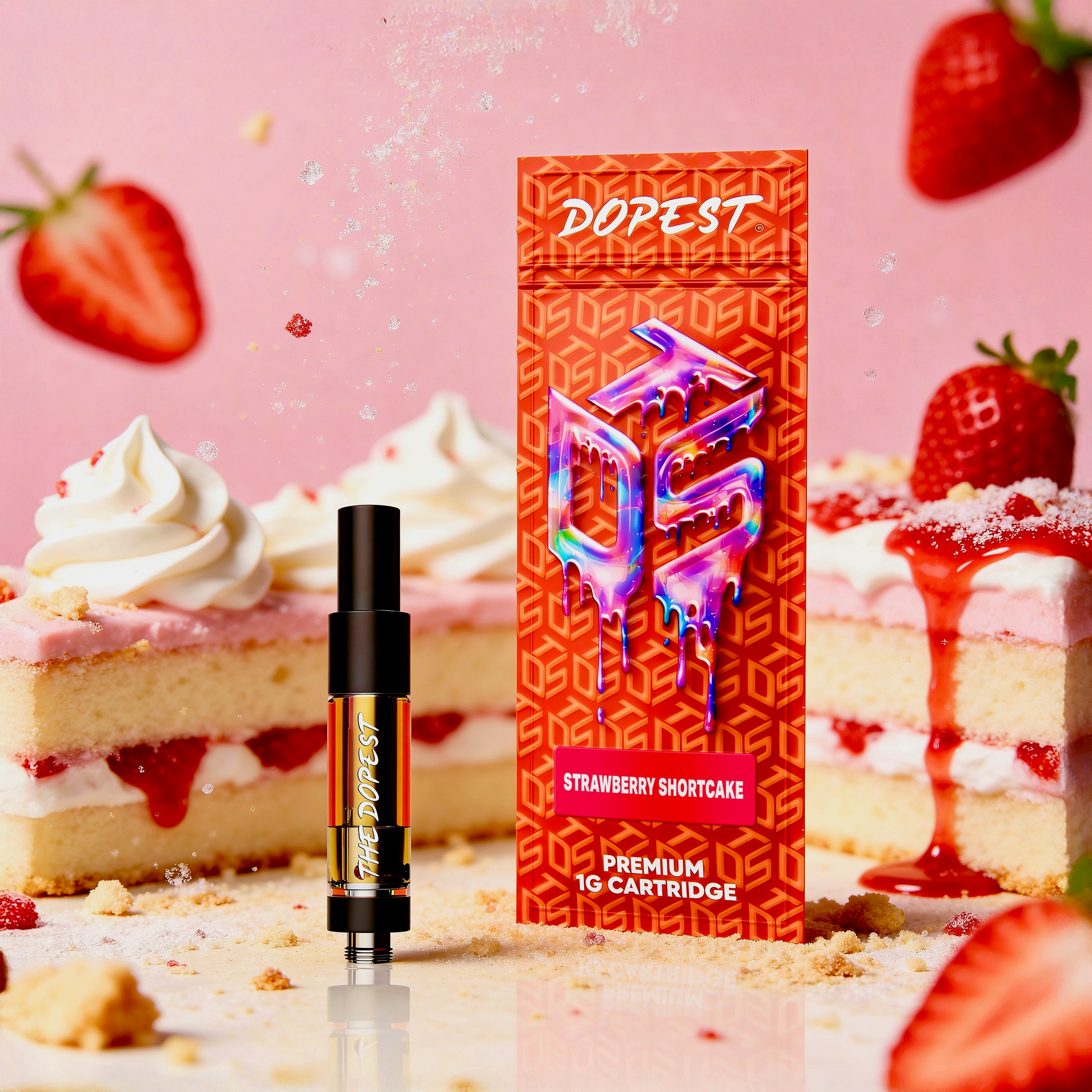 Strawberry Shortcake - THCA Vape Cartridge | The Dopest Strawberry Shortcake - THCA Vape Cartridge | The Dopest