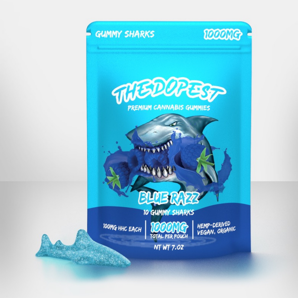 Blue Razz Sharks Gummies - 1000mg | The Dopest Blue Razz Sharks Gummies - 1000mg | The Dopest